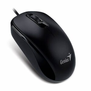 Ratón Óptico Genius DX-120 - 100 DPI, USB, Diseño Ambidiestro, Negro
